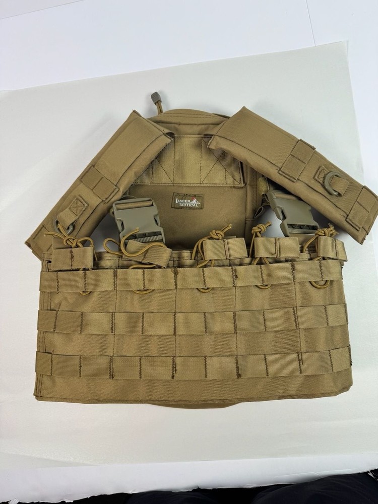 Lancer Tactical CA-311 Modular Hydration Chest Rig Bundle in Coyote Brown