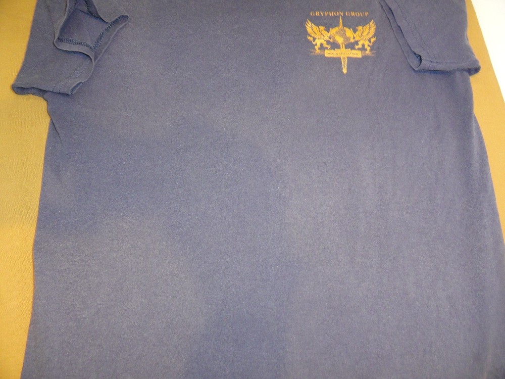 DISCONTINUED GRYPHON GROUP FORCE PROTECTION TRAINING COURSE BLUE SHIRT MEDIUM