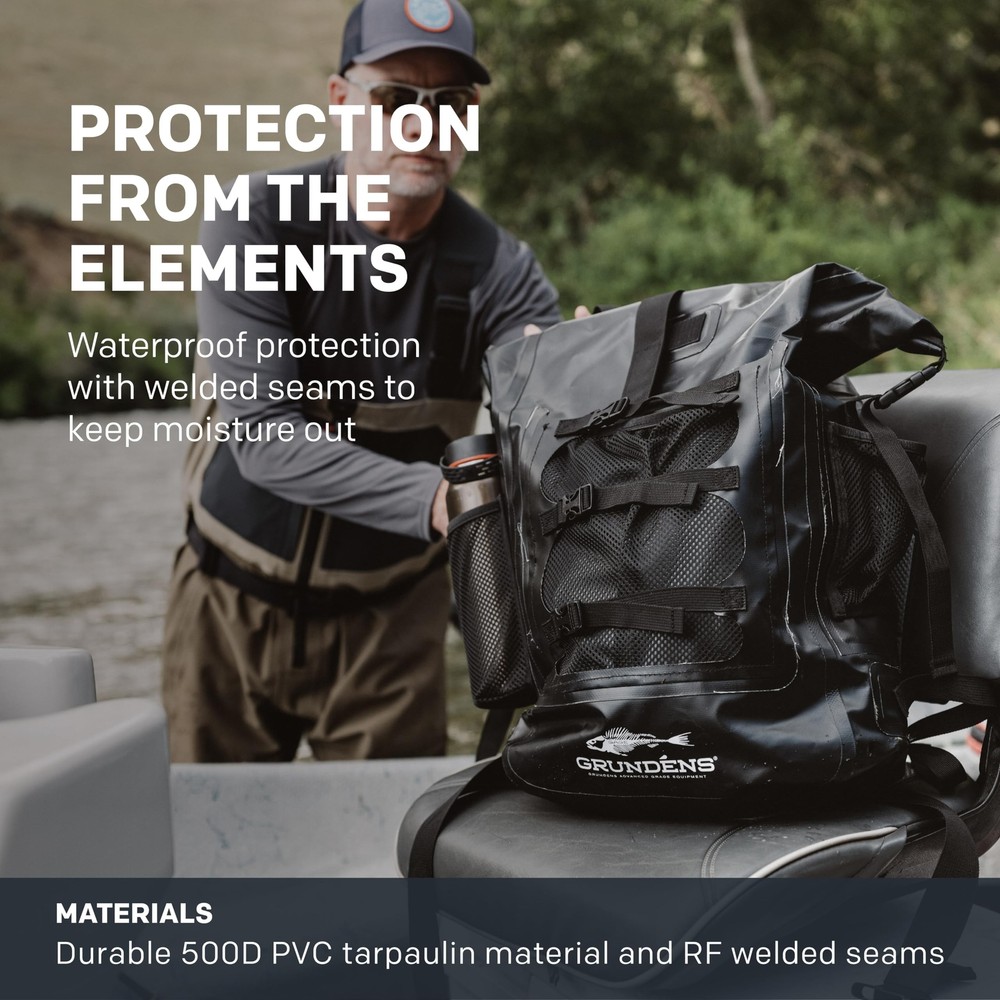 Grundens Gage Tech Rum Runner Backpack - Black Large