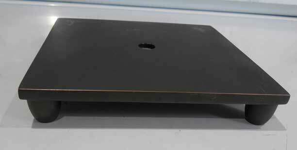 SQUARE METAL ( BRONZE ) LAMP BASE - NEW