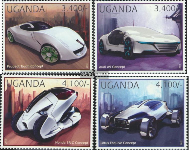 uganda 2911-2914 (complete issue) MNH 2012 Projektierte Automobile