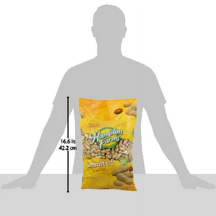 6 Pack - Hampton Farms Unsalted In-Shell Peanuts (5 lbs.)