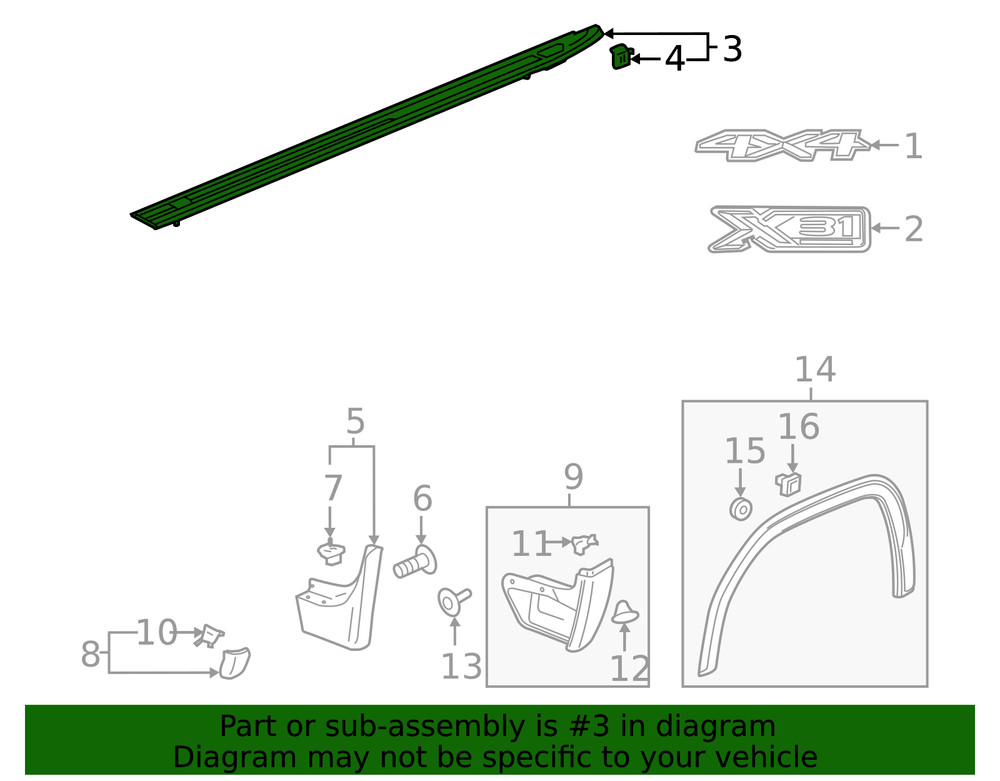 Genuine GM Upper Molding 84545452