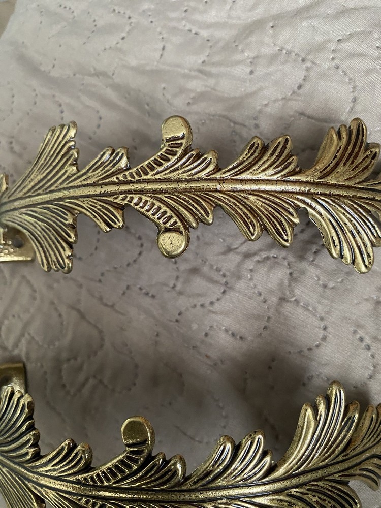Vintage Brass Curtain Tie Backs Hooks