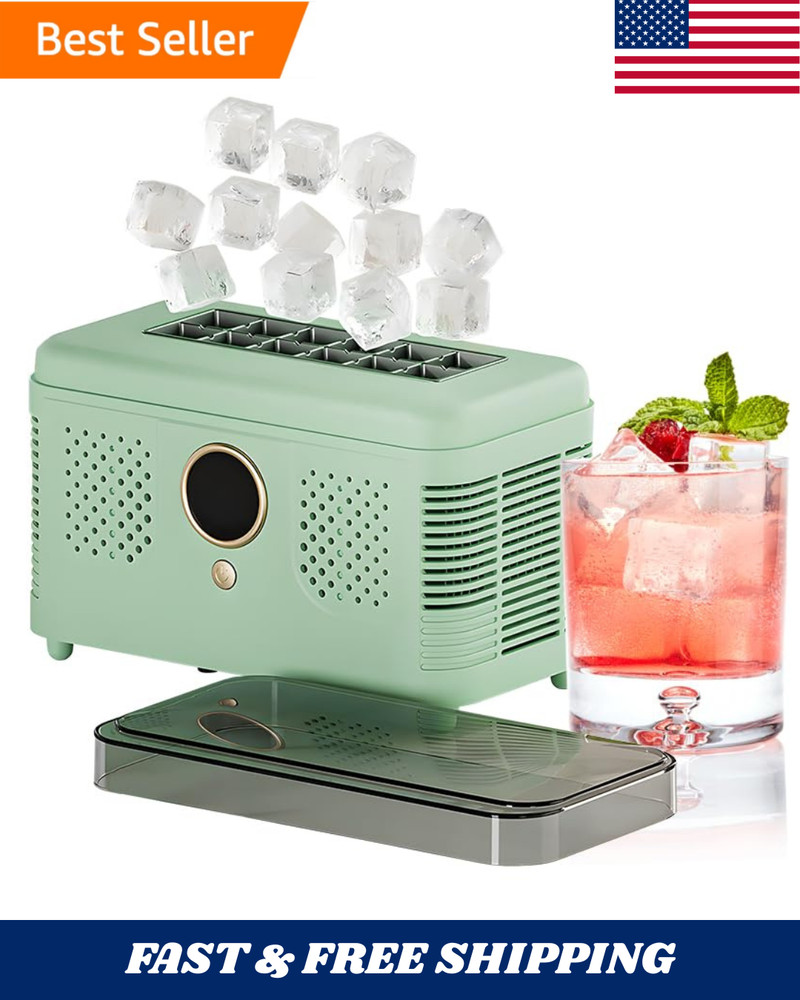 Portable Ice Maker, Fast Ice Making, Quiet, Energy-Efficient