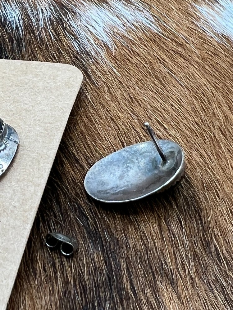 BLACK ONYX ~ POST ~ EARRINGS
