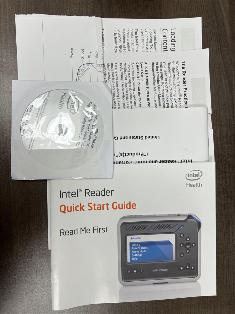 Intel Reader by Intel Health Complete Kit with Box and Accessories