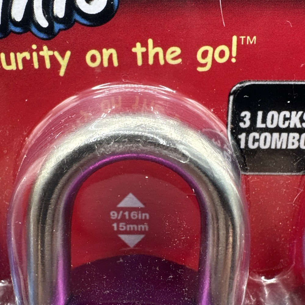 Master Lock Minis Combination Locker Padlocks 3 Pack Locks Combo New