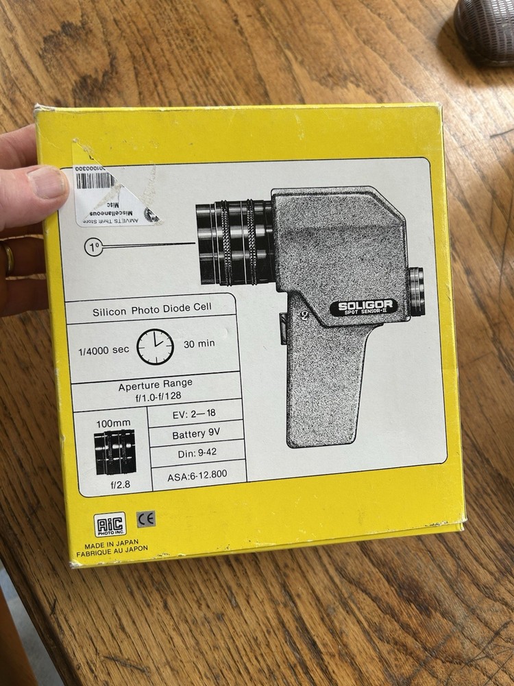 Soligor Spot Sensor-II Analog Spot Camera Light Meter w/Box Japan