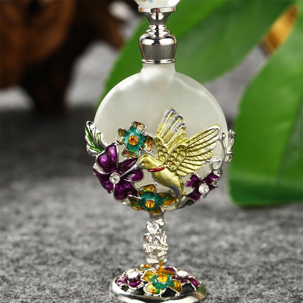 7ml Antique Glass Refillable Perfume Sample Bottle Empty Essential Oil Container