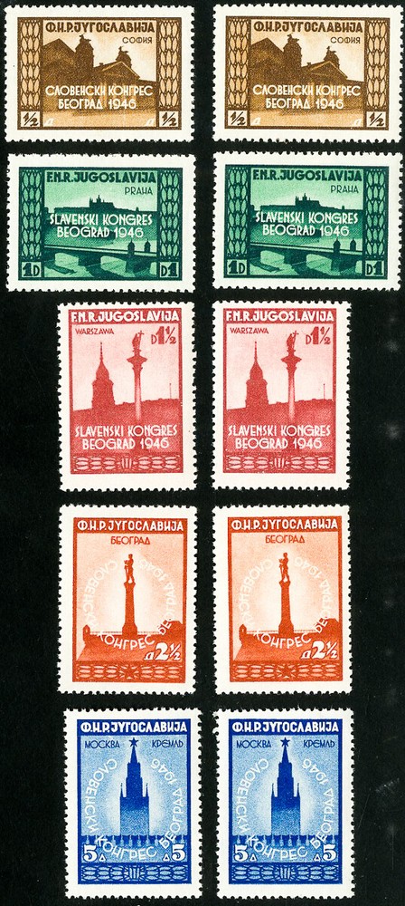 Yugoslavia Stamps # 206-10 MLH VF 2 sets