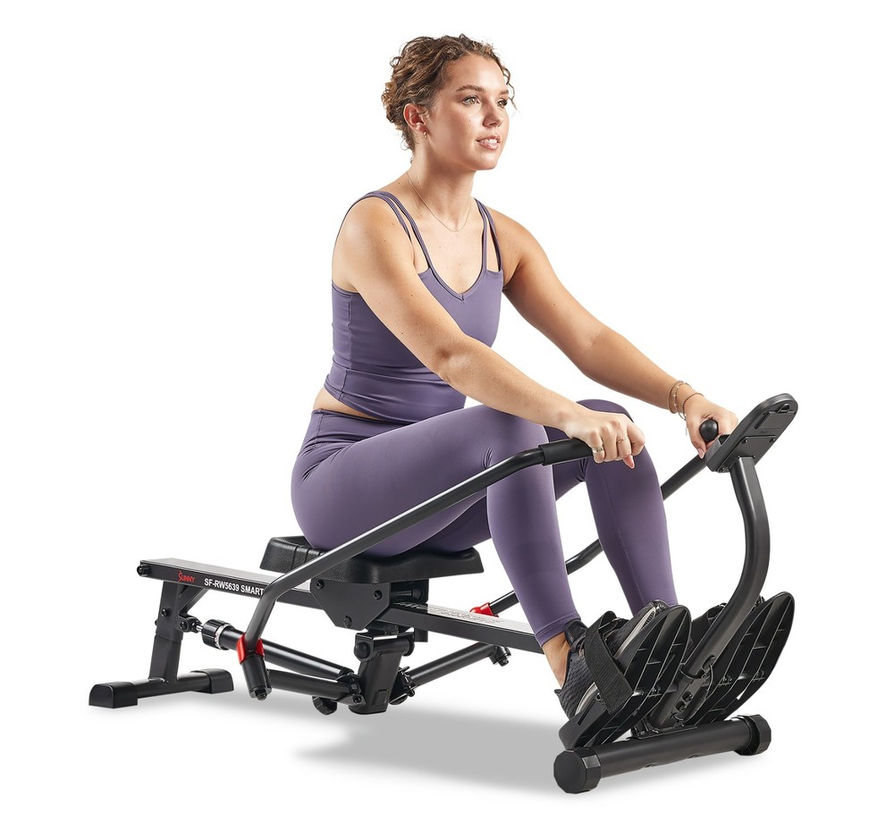 Full Motion Rowing Machine Compact Smart Adjustable Workout Resistance Bluetooth