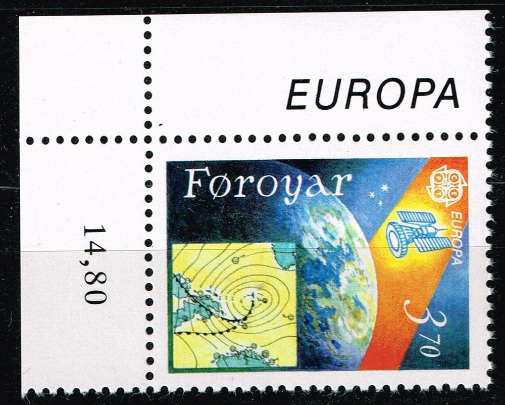Foroyar Islands Space Mapping Sattelite stamp 1991 MNH A-16