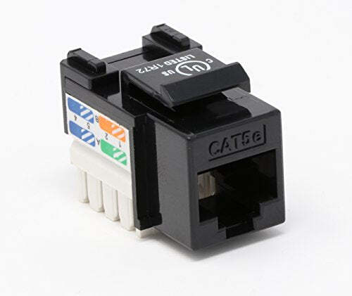 RiteAV CAT5E  Keystone Jack Black Punchdown (110 Type)