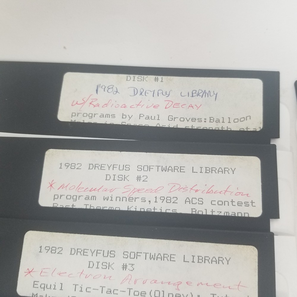 Lot Of Vintage Computer Software 5.25" Floppy Dreyfus Software Library APPLE II+