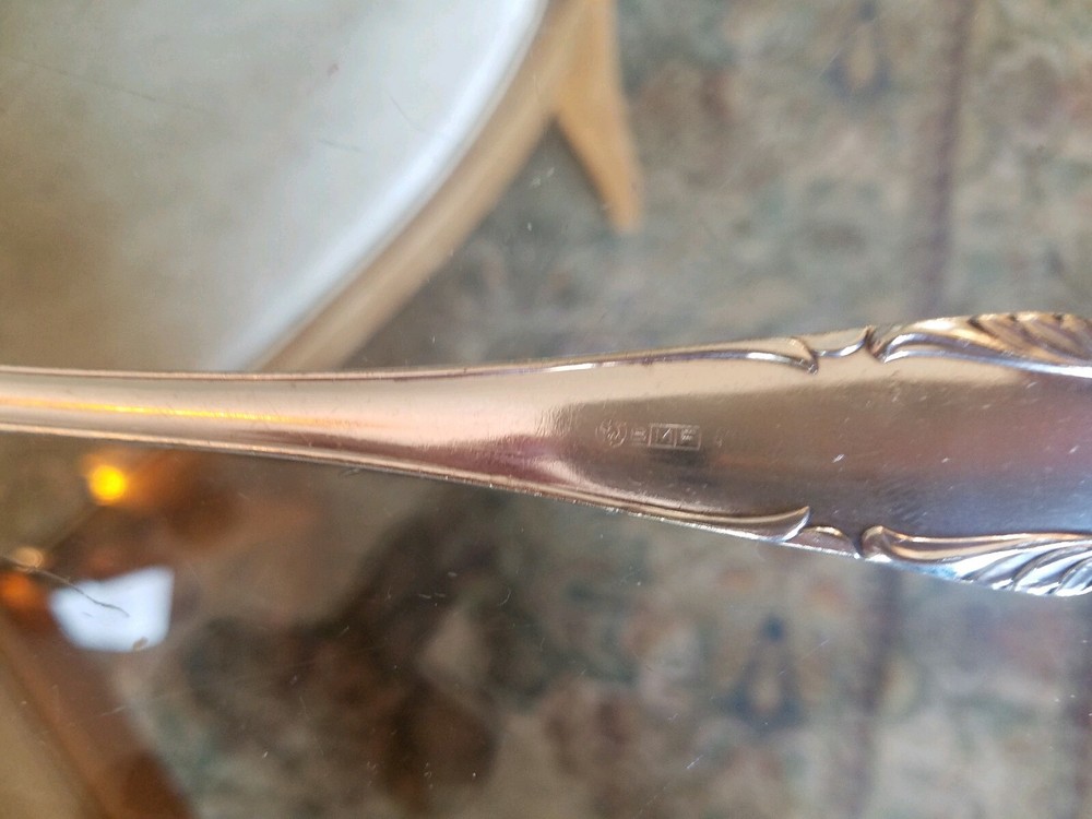BMF 40 Glossy Silverplate Dinner Fork and Ladle