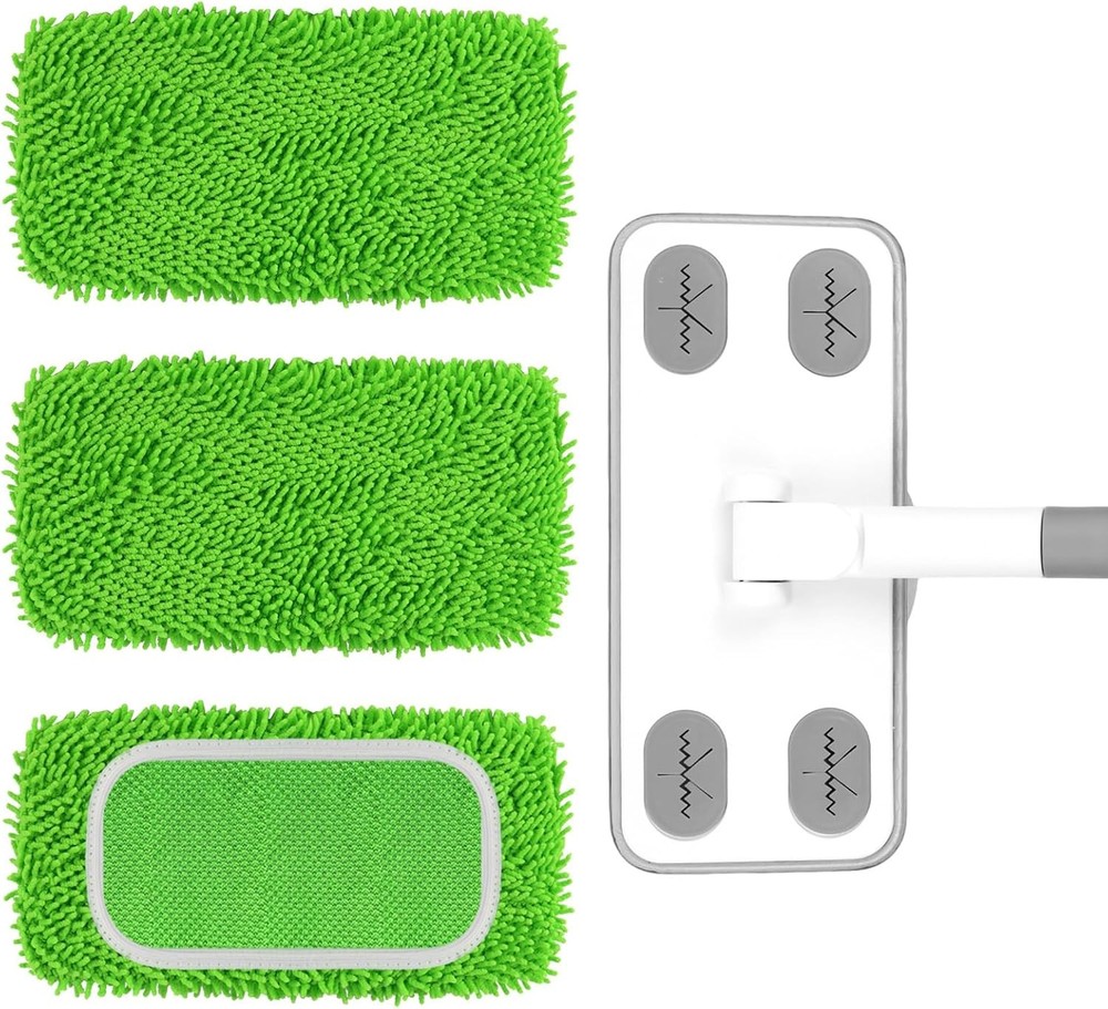 Reble Microfiber Floor Mop System, Wet & Dry Sweeper Kit, Includes 1