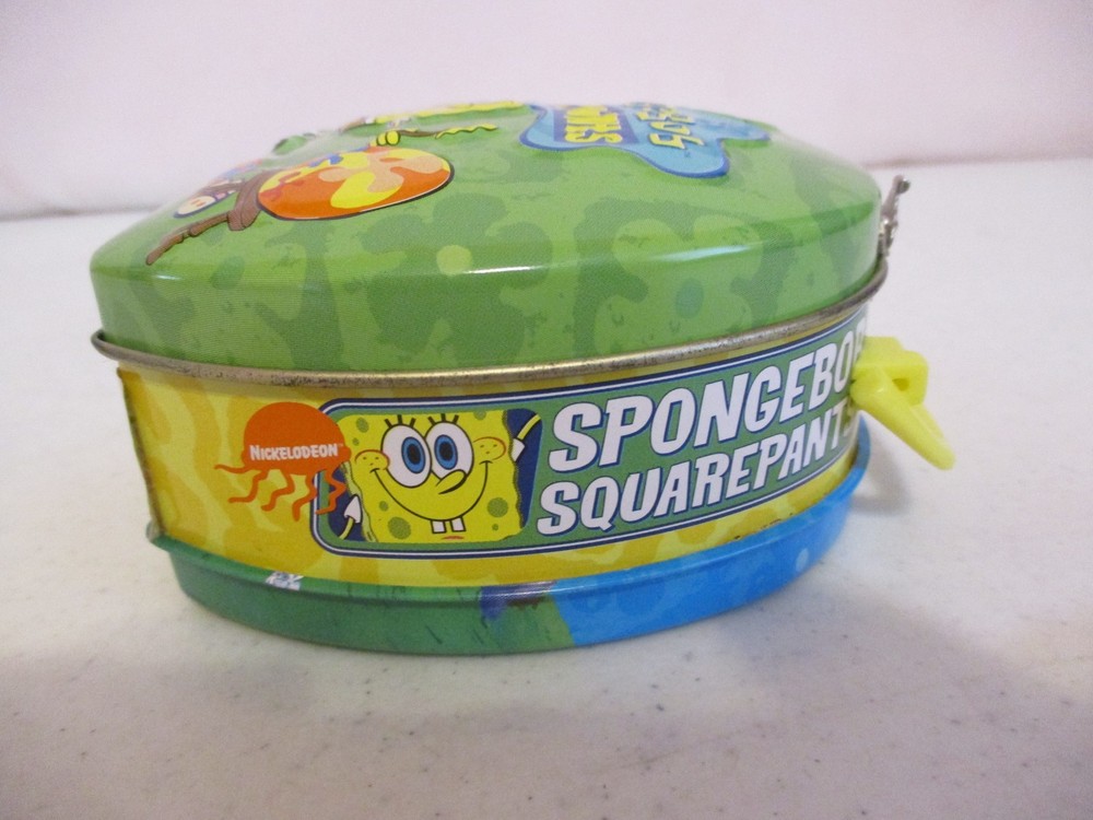 Spongebob Squarepants-Tin Easter Candy Container-4”Tall-2003-Vintage-As Shown