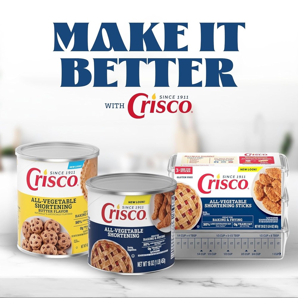 Crisco All-Vegetable Shortening, 16 oz