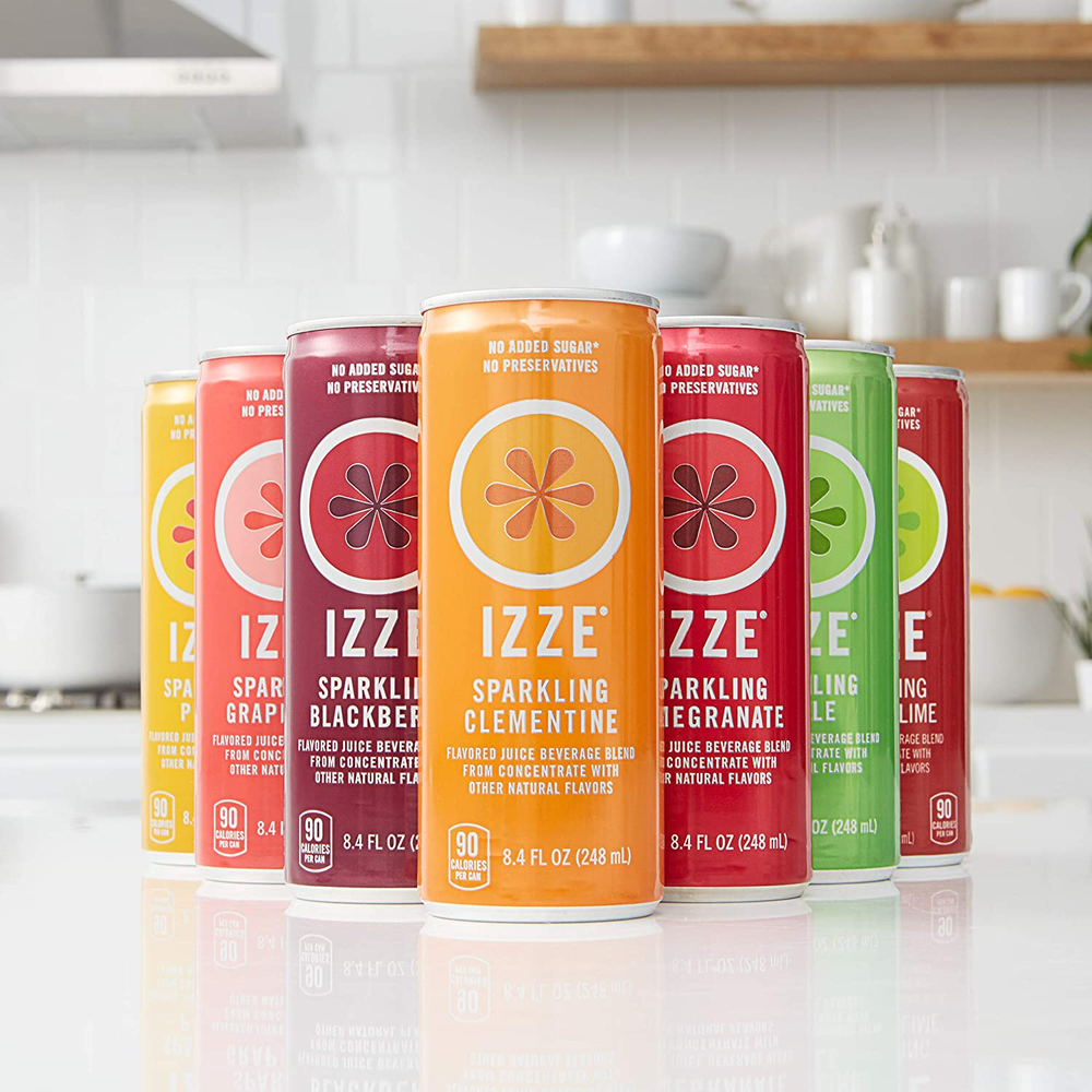 IZZE Sparkling Juice, Grapefruit, 8.4 oz Cans, 24 Count