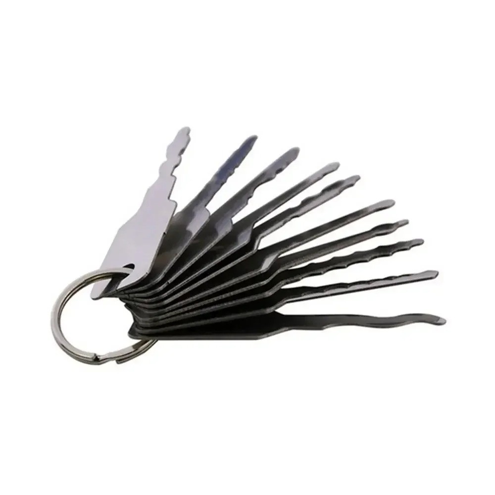 10Pcs Stainless Steel Master Key Skeleton Lock Shape Emergency Tool Replacement