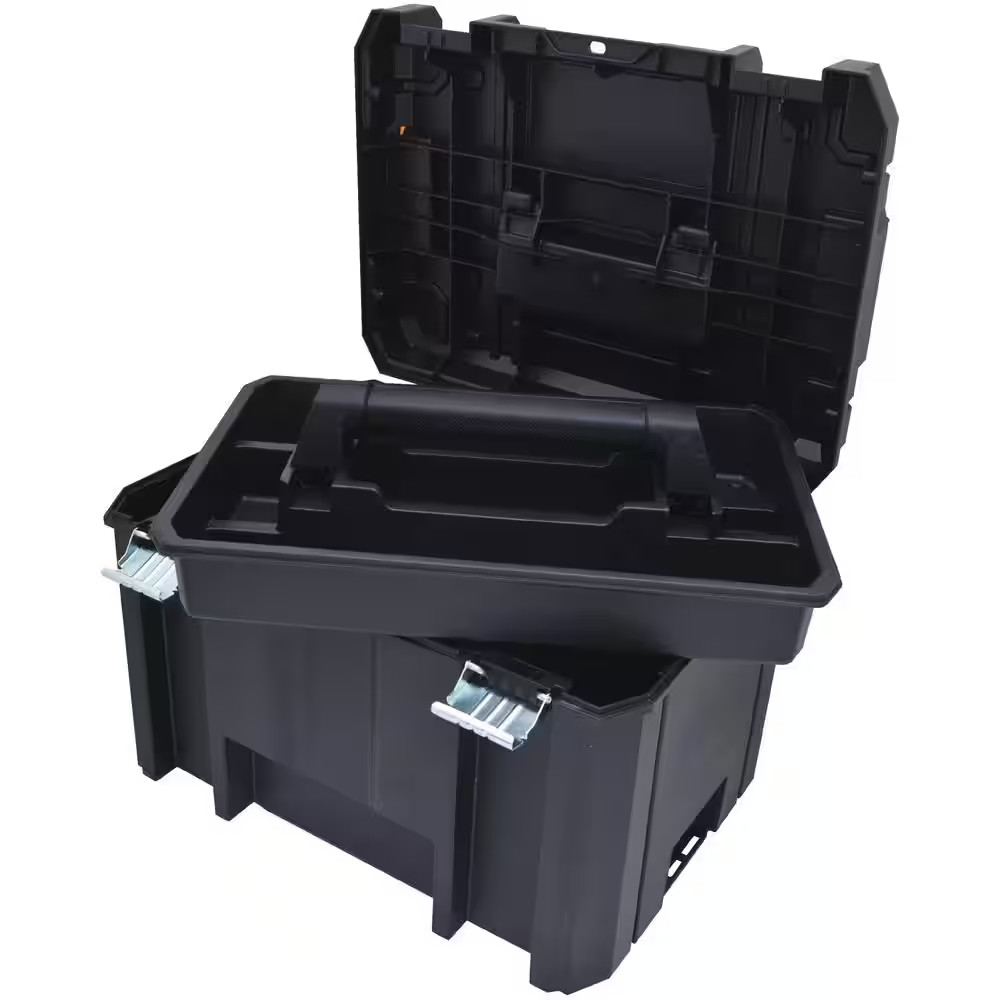 TSTAK VI 17 In. Stackable Deep Tool Storage Box