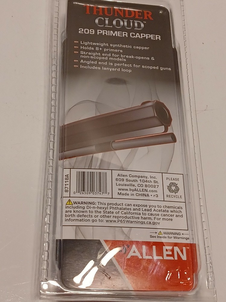 Allen Thunder Cloud 209 Primer Capper for Muzzleloader Black Powder 87118A Deer