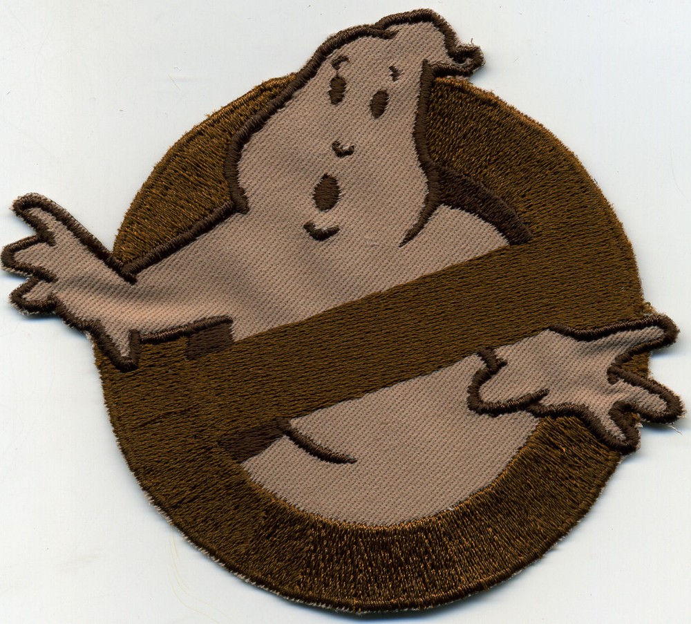 Tan & Brown Embroidered Ghostbusters 1 Style No Ghost Iron-on Patch