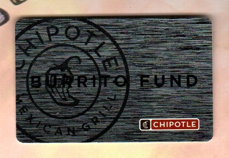 CHIPOTLE Burrito Fund ( 2025 ) Foil Gift Card ( $0 )