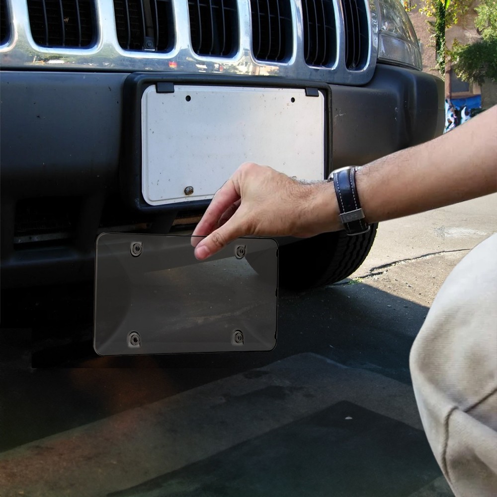 2PCS Unbreakable License Plate Bubble Covers Universal Fitment Protector License