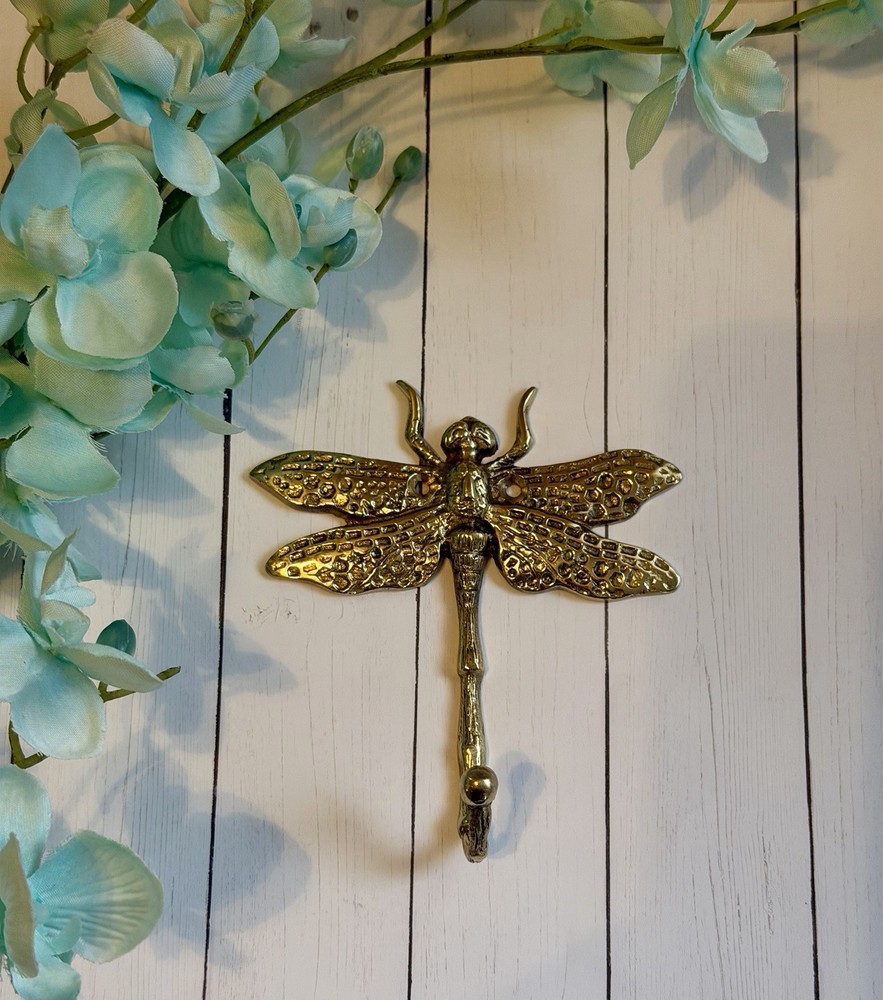 Solid Brass Dragonfly Wall Hook Decorative Dragon Fly Hooks Towel Robe Hooks