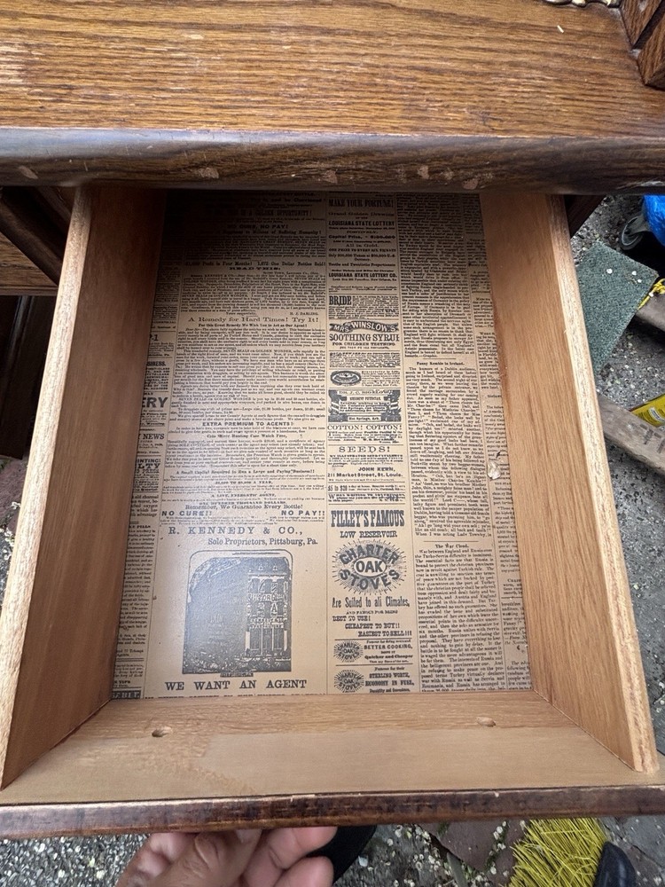 Arts & Crafts Solid Oak Roll Top Desk