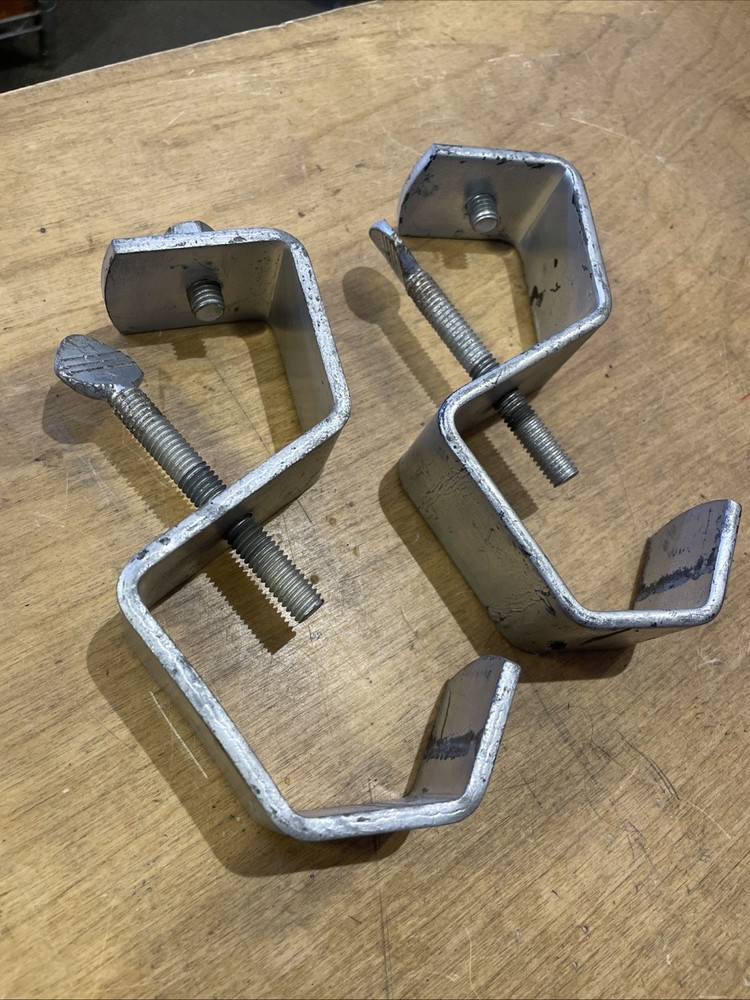 Pair Unbranded Steel Light Duty Stage Pipe Clamp Mount