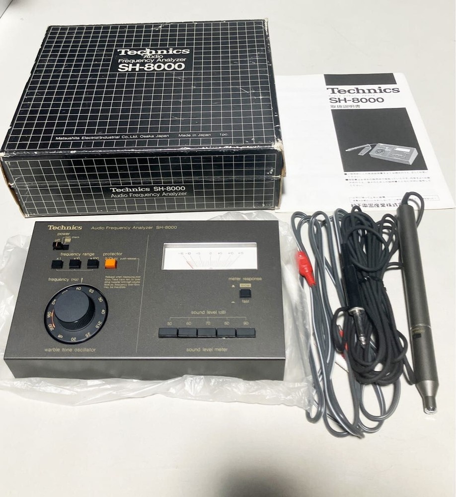Technics SH-8000 Graphic Equalizer Checker Audio Analyzer with Microphone Tested