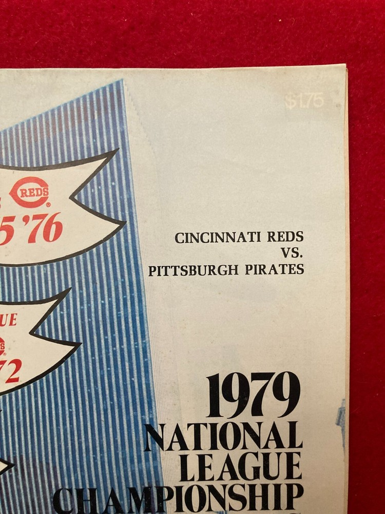 1979 NLCS Program Cincinnati Reds vs Pittsburgh Pirates Stargell Bench Morgan