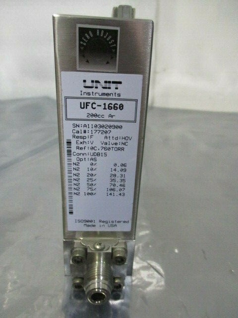 Unit Model 1660, Mass Flow Controller, UFC-1660, 200 cc / Ar, 421840