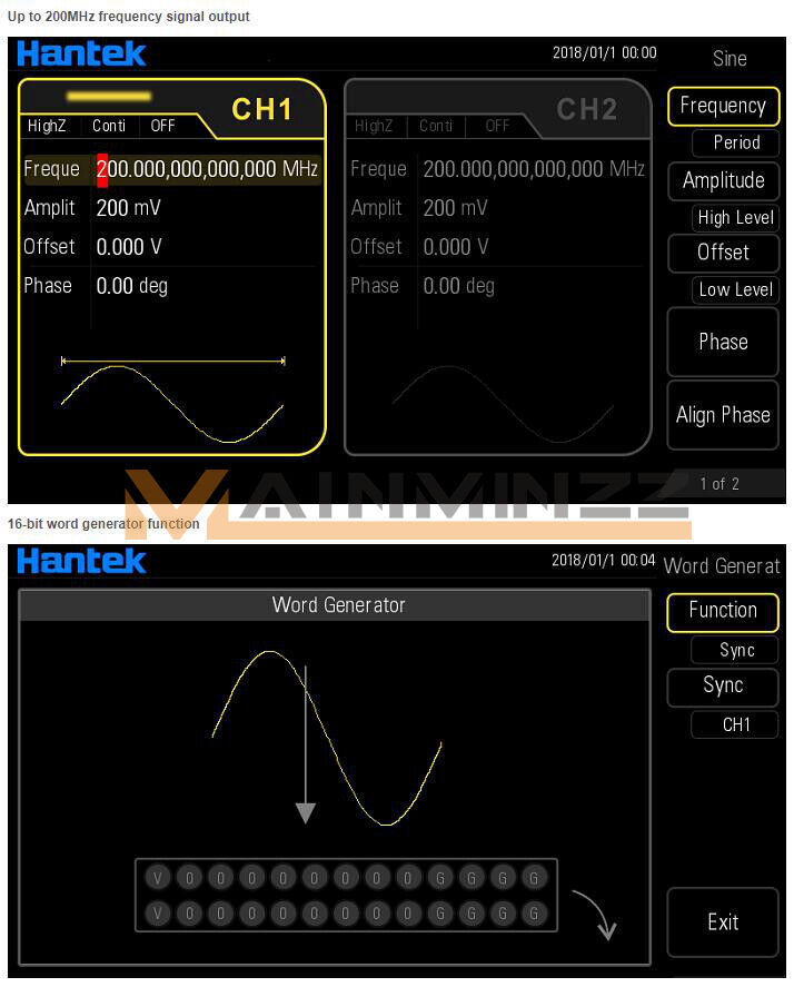 ONE NEW Hantek Arbitrary waveform Function generator HDG6202B