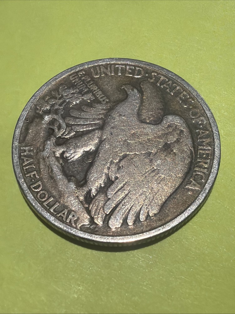 1945 D WALKING LIBERTY Half Dollar - Error Coin , Rear Partial Blockage