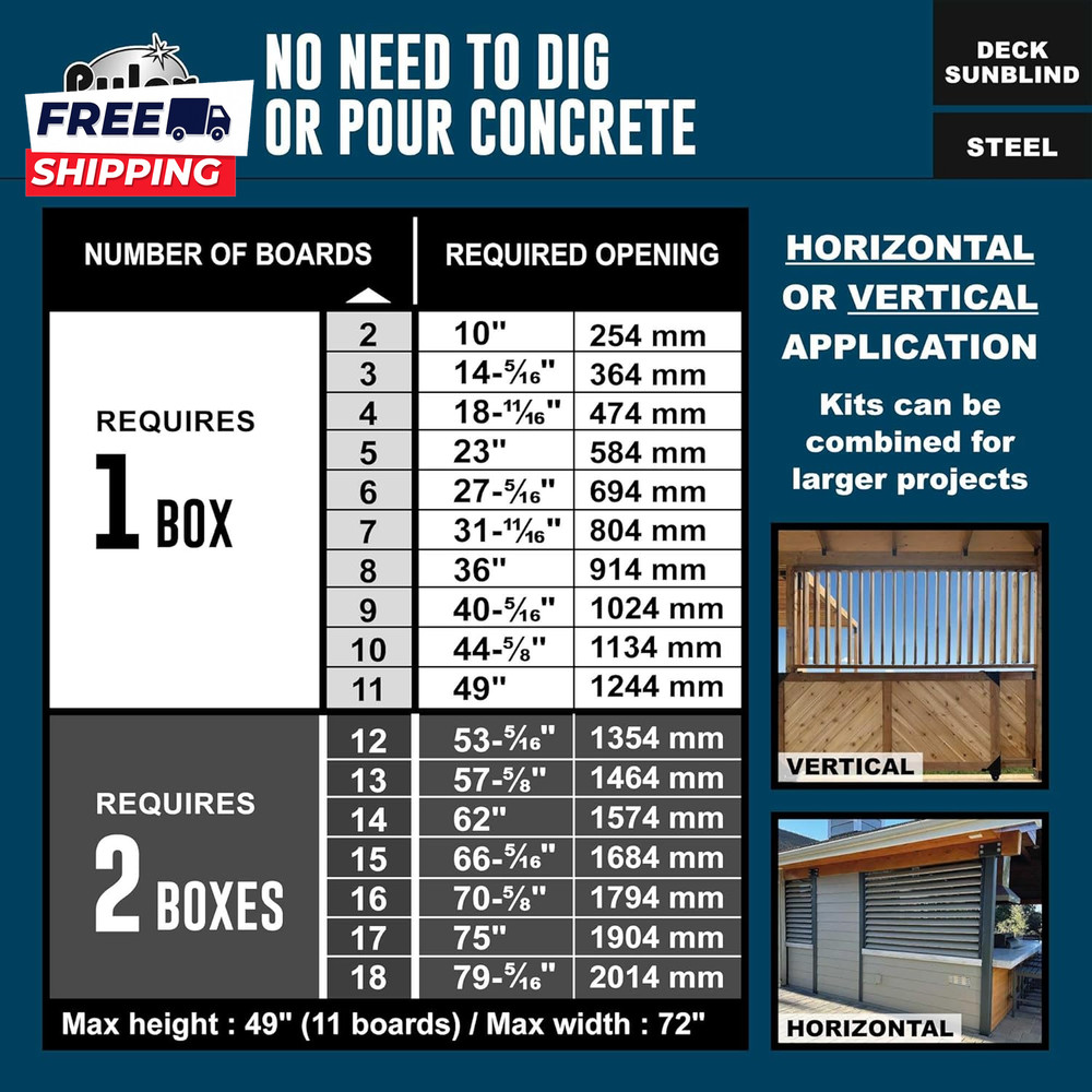 Deck Sunblind System 11060 n Louvers Bracket Shutter Hardware Kit