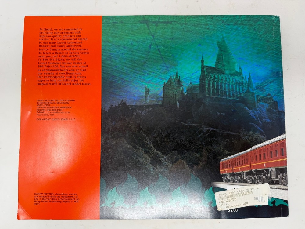 Lionel 2007 Train Catalog Volume 2 Harry Potter