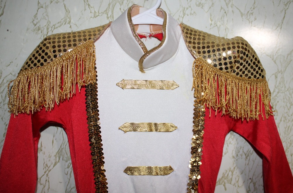 Ballet Nutcracker Dance Costume Soldier Captain Gold