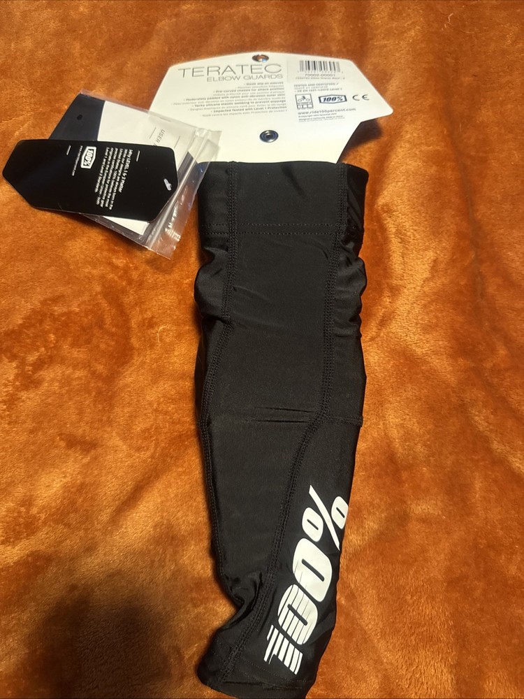 NWT - 100% Teratec Elbow Guards Level 1 Black Size Small - MTB MX