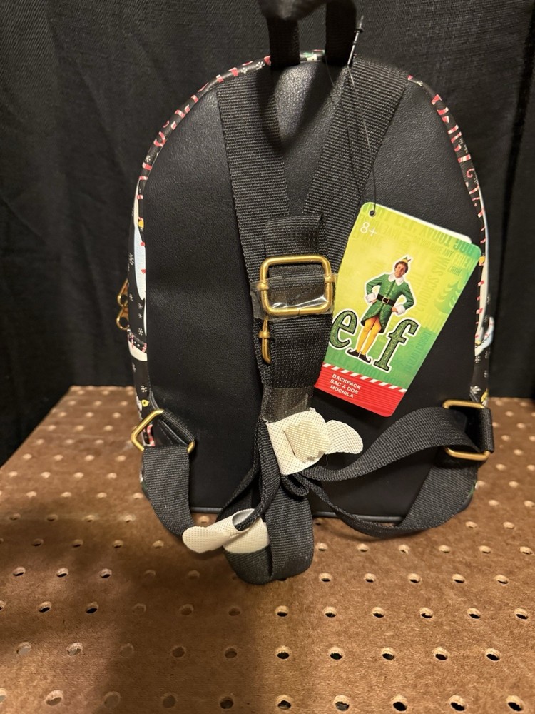 Small Elf Christmas Backpack with Adjustable Straps & Zipper Pocket