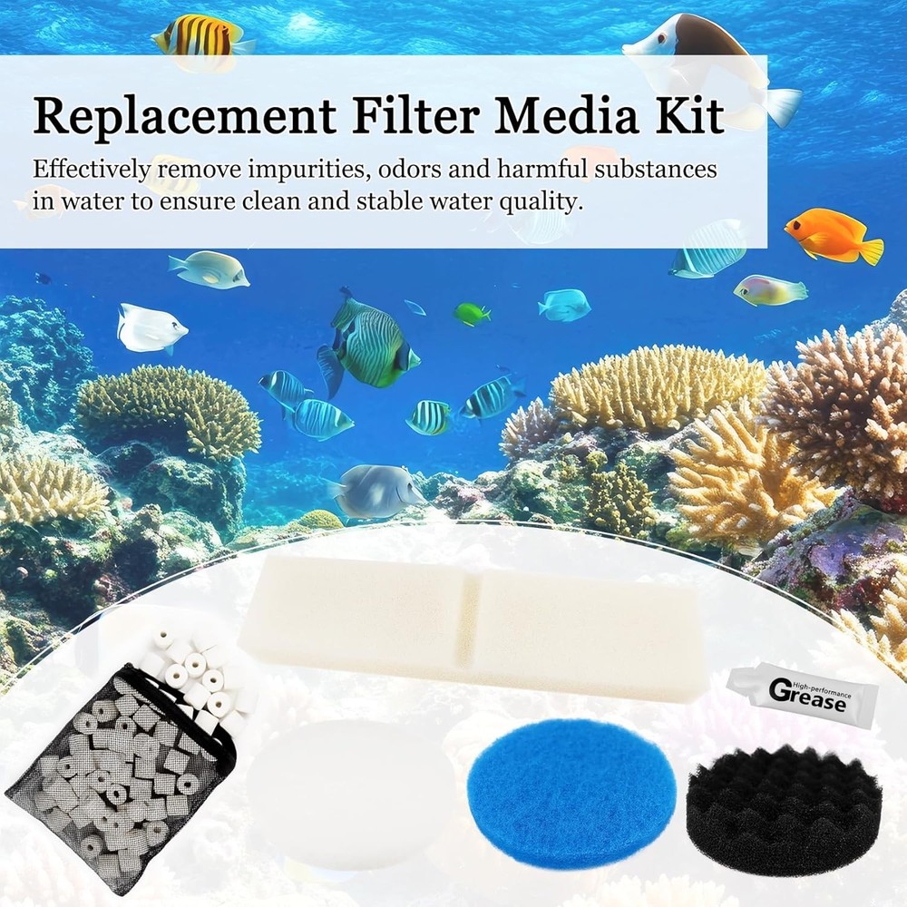 28 PCS Replacement Filter Media Kit Compatible with Fluval FX2/FX4/FX5/FX6 Aquar