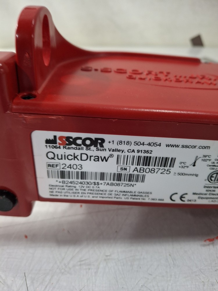 SSCOR, Inc. 2403 Quickdraw Handheld Aspirator
