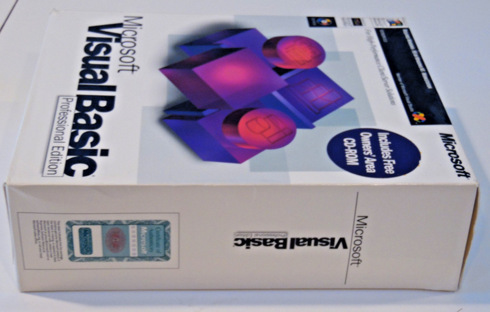 Microsoft Visual Basic 5.0 Professional Edition VB5 Pro CD-ROM in Retail Box