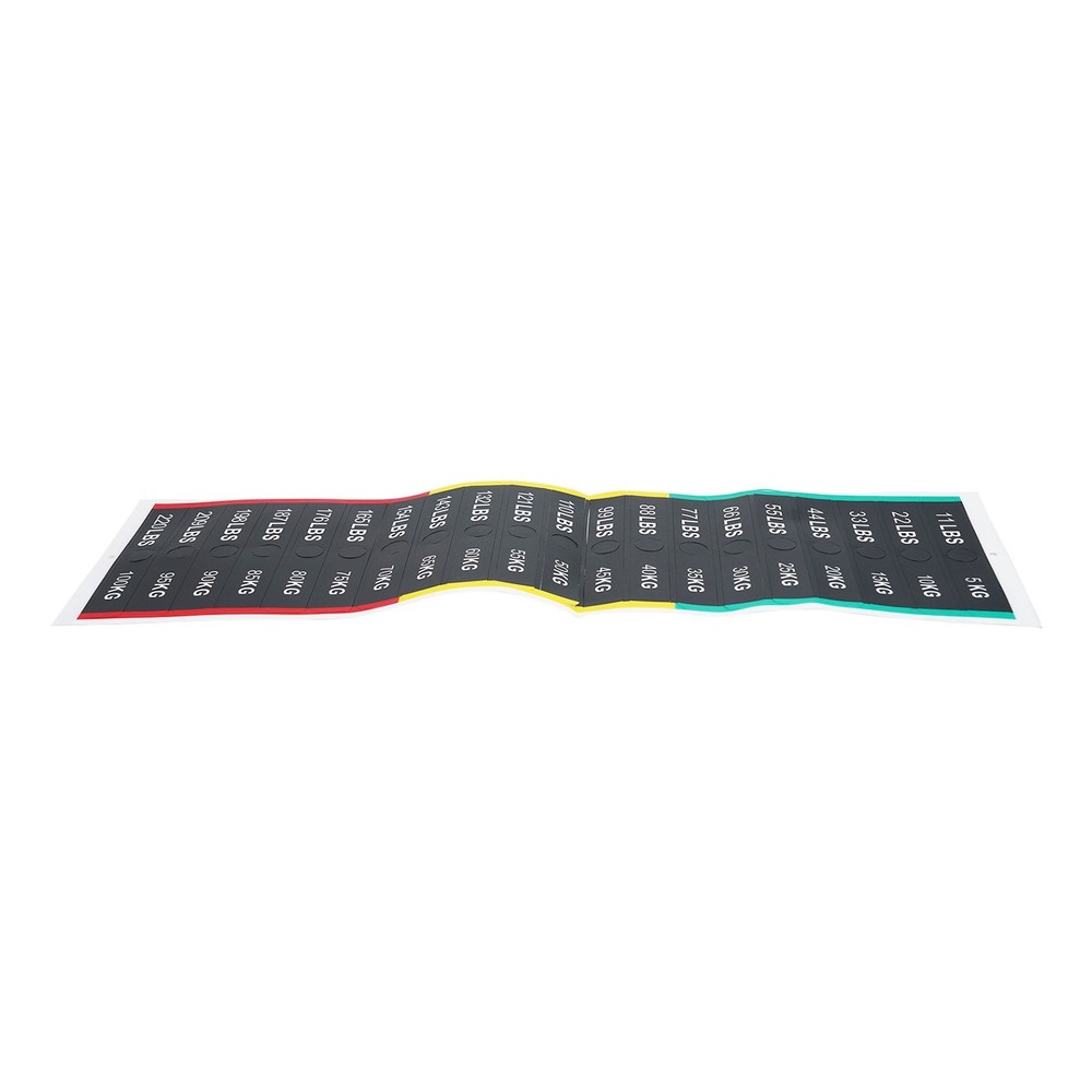 Clear and Visible Weight Identification Stickers for Effective Training