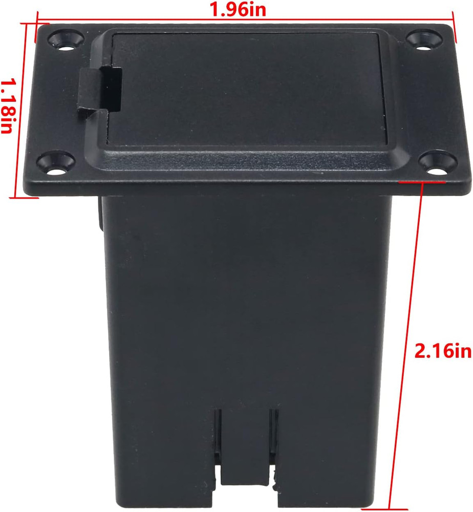 Pickup Battery Box 2PCS 9V Black Plastic Guitar Active Battery Case Holder for