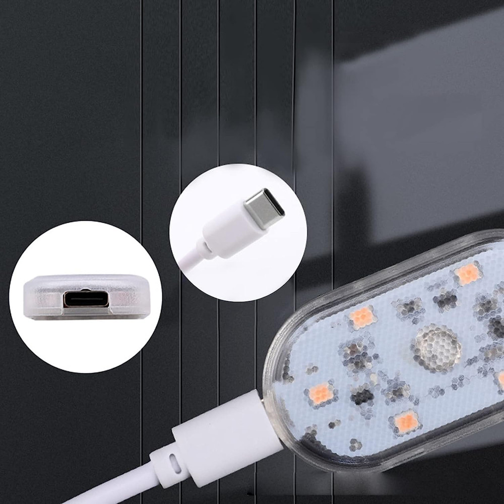 LED Auto Interni, Luci Multicolore Touch a Led Ricaricabile USB