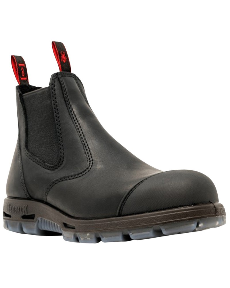 Redback Boot Men's Easy Escape Pull-On Chelsea Boot - Steel Toe - USBBKSC